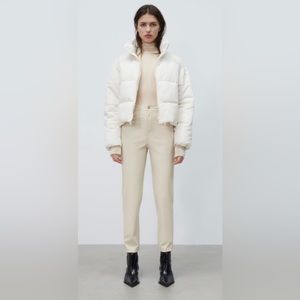 Zara Faux Leather Mom Fit Pants